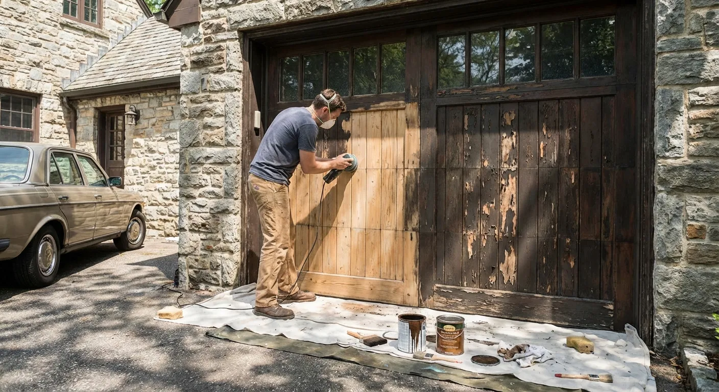 Wooden Garage Door Repair in Beverly Hills